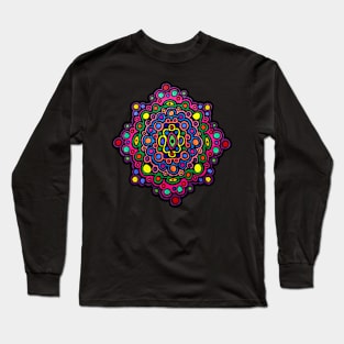 Mandala of Colorful Circles Long Sleeve T-Shirt